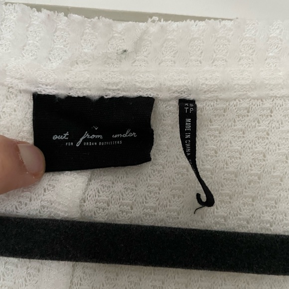 Urban Outfitters white button up and tie waffle shirt. - Picture 2 of 2